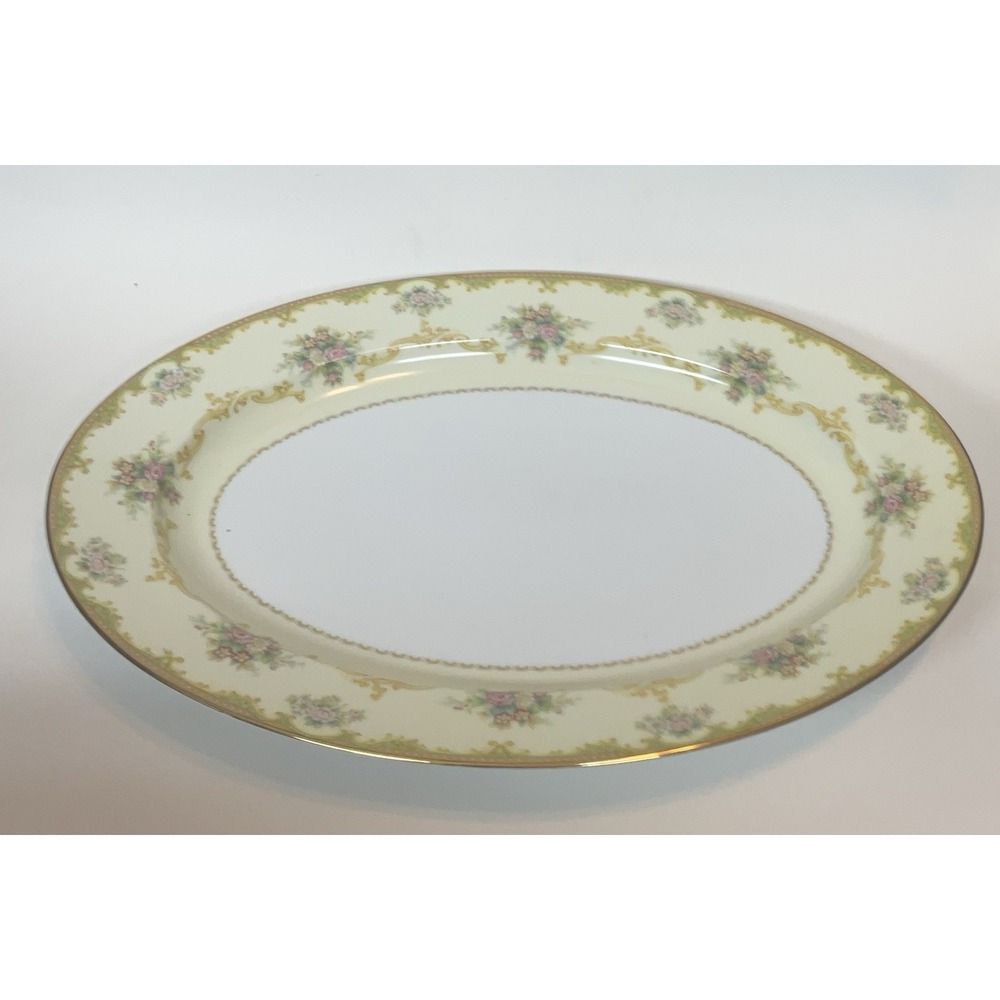 Vintage Noritake Oval Serving Platter‎ 16" Charoma Turkey/Holidays Dish Japan